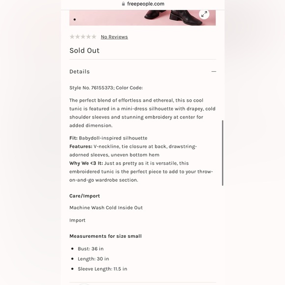 Free People Bali Badlands Tunic Mini Dress NWT - Picture 8 of 15